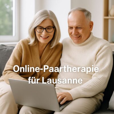 Glückliches Paar aus Lausanne in Online-Paartherapie